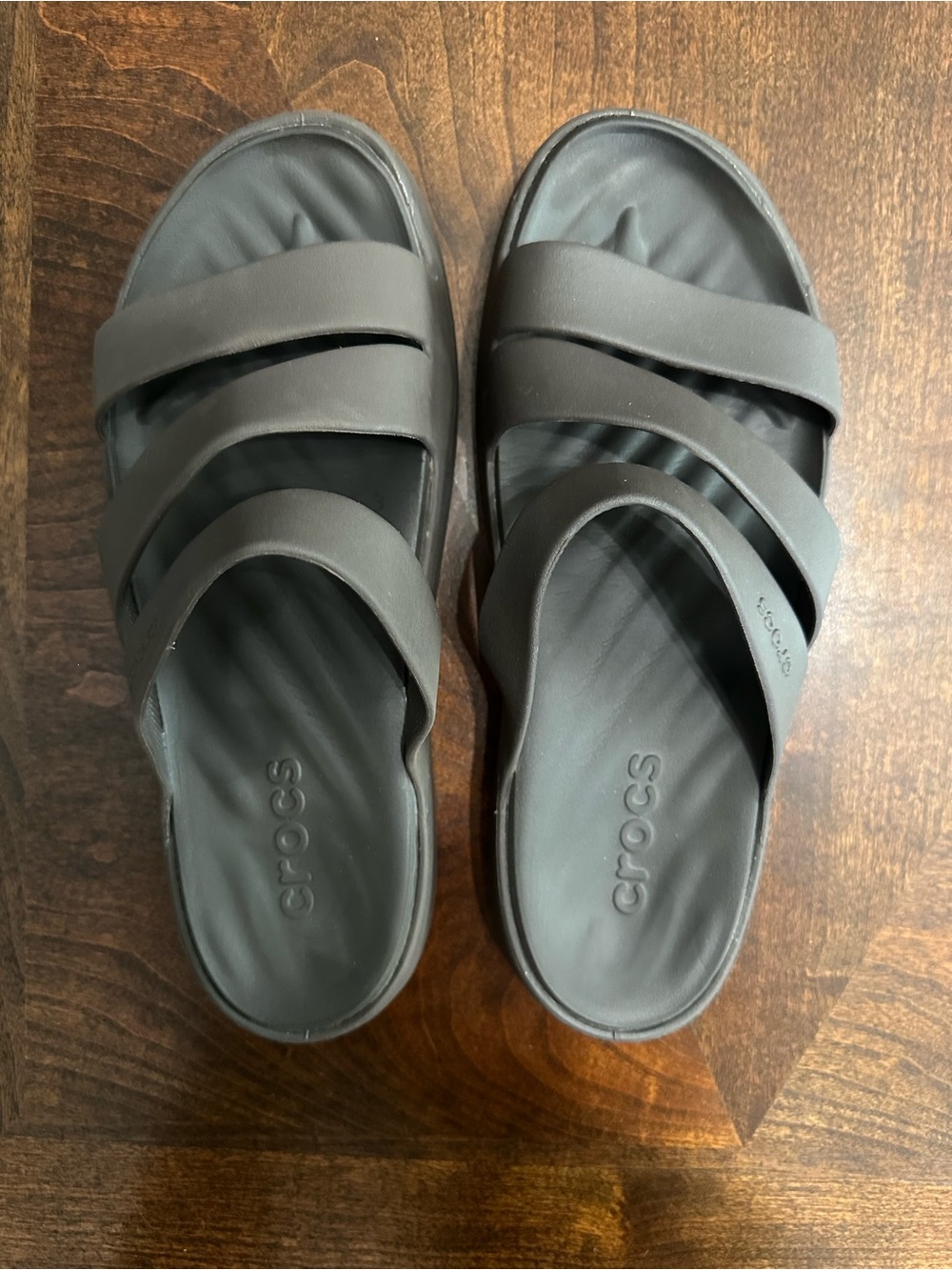 Crocs Women’s Strappy Brown Slide Sandals